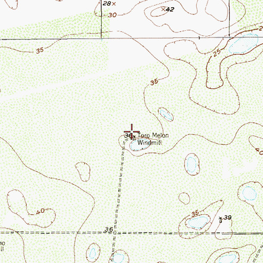 Topographic Map of Toro Melon Windmill, TX