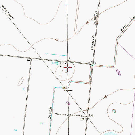 Topographic Map of Totman Ranch, TX