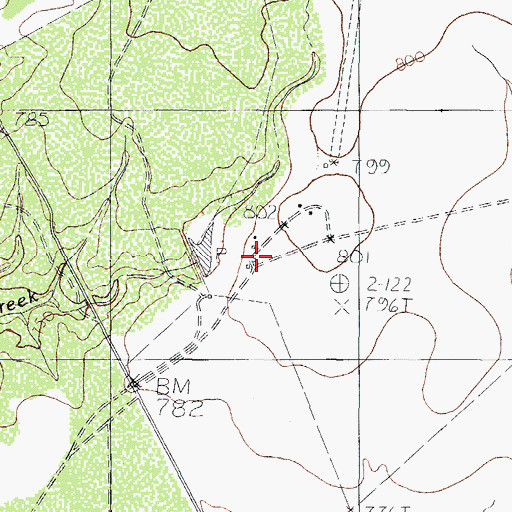 Topographic Map of Tovar Ranch, TX