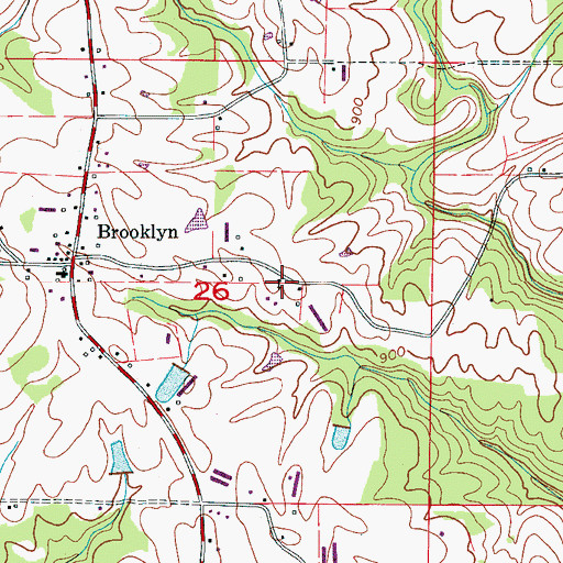 Topographic Map of Brooklyn Missionary Baptist Church, AL