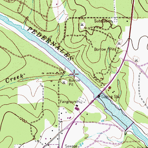 Topographic Map of Towhead Creek, TX