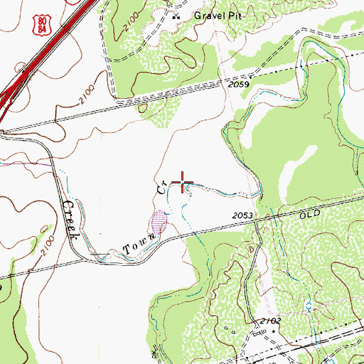Topographic Map of Town Creek, TX