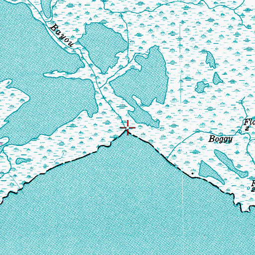 Topographic Map of Townsend Bayou, TX