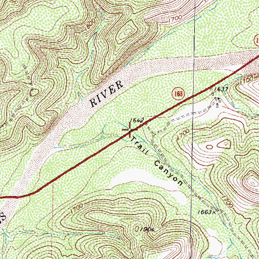 Topographic Map of Trail Canyon, TX
