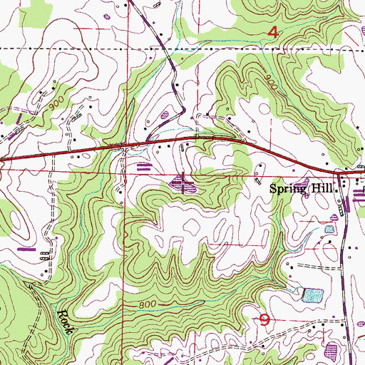 Topographic Map of Browns Pond, AL