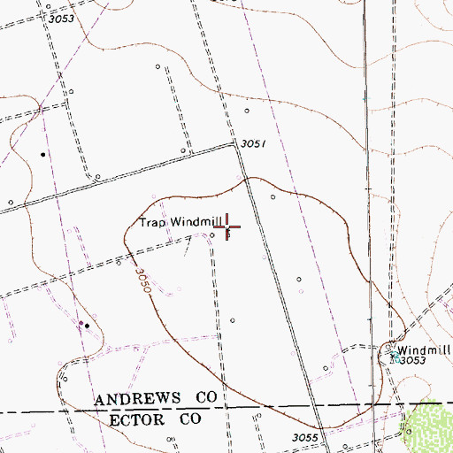 Topographic Map of Trap Windmill, TX