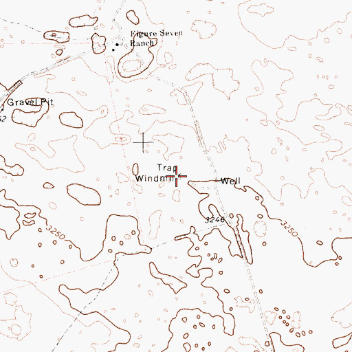 Topographic Map of Trap Windmill, TX
