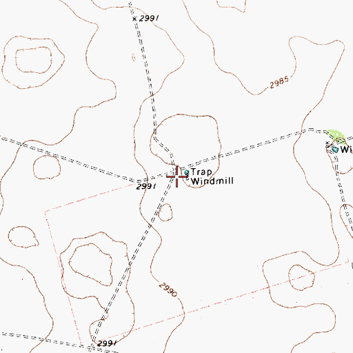 Topographic Map of Trap Windmill, TX