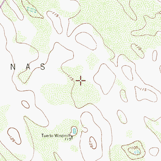 Topographic Map of Tres Lagunas Pasture, TX