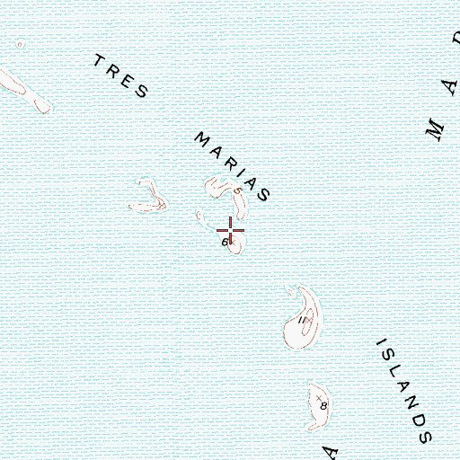 Topographic Map of Tres Marias, TX