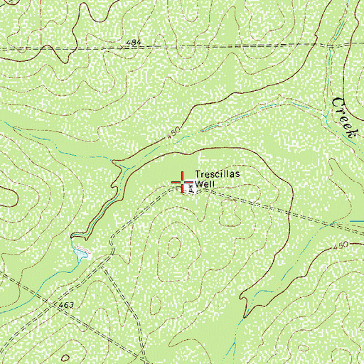 Topographic Map of Trescillas Well, TX