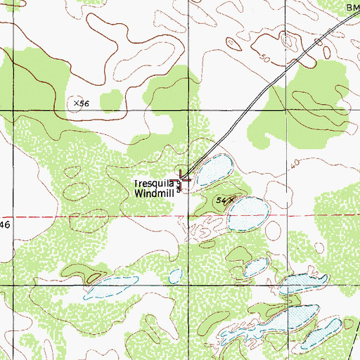 Topographic Map of Tresquila Windmill, TX