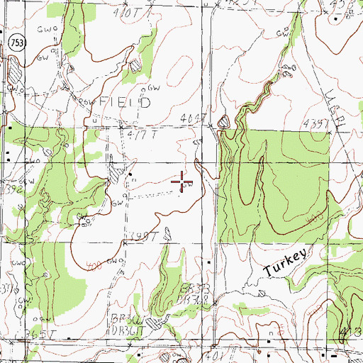 Topographic Map of Tri-Cities Gas Field, TX