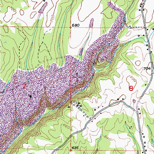 Topographic Map of Clefty Mine, AL