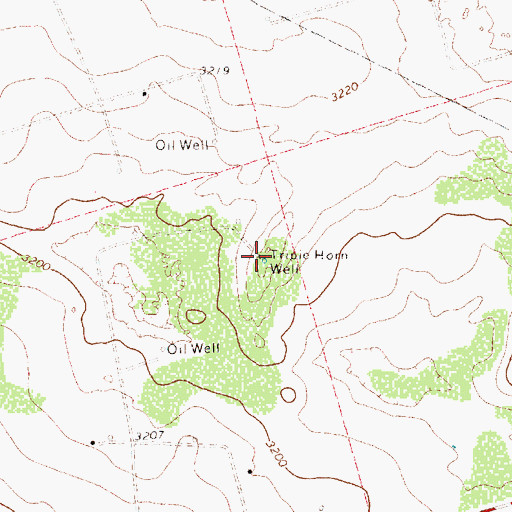 Topographic Map of Tripie Horn Well, TX