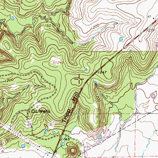 Topographic Map of Tripp Hill, TX