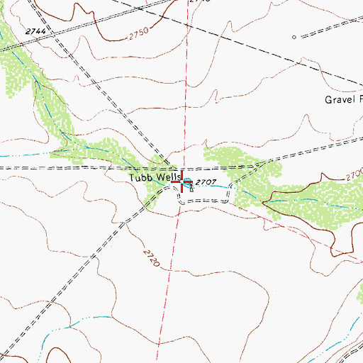 Topographic Map of Tubb Wells, TX