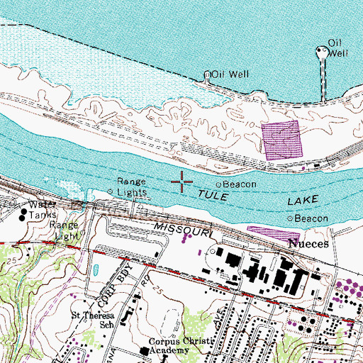 Topographic Map of Tule Lake Channel, TX