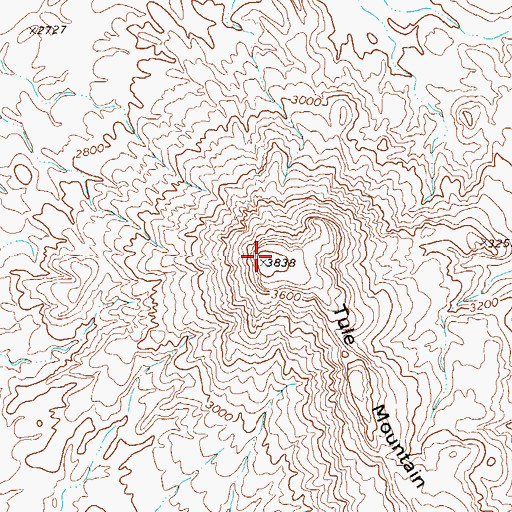 Topographic Map of Tule Mountain, TX
