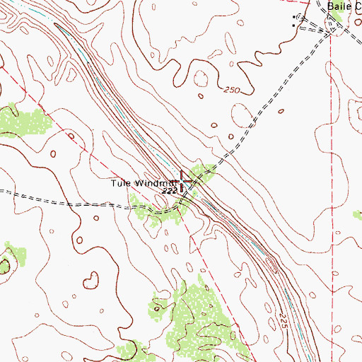 Topographic Map of Tule Windmill, TX