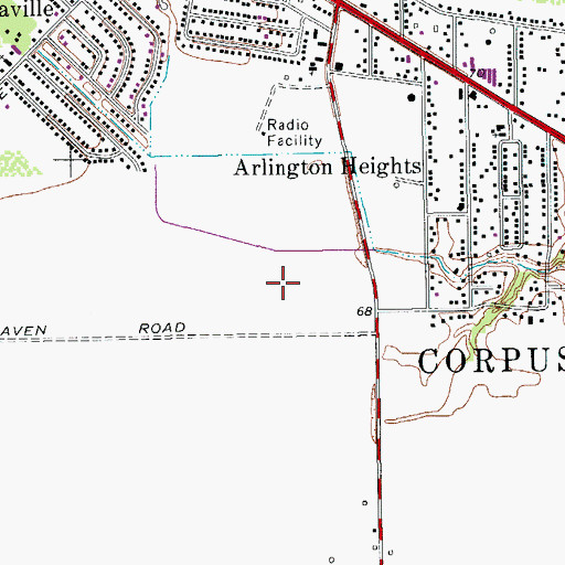 Topographic Map of Tuloso - Midway High School, TX