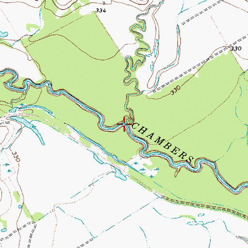 Topographic Map of Tupelo Branch, TX
