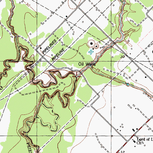 Topographic Map of Turkey Creek, TX