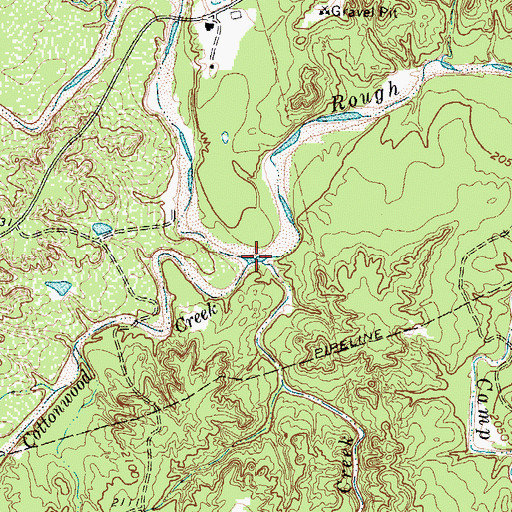 Topographic Map of Turkey Creek, TX