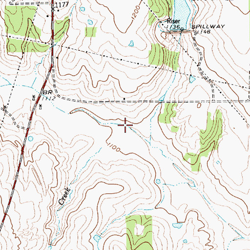 Topographic Map of Turkey Creek, TX