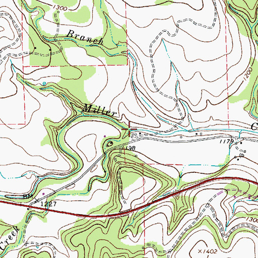 Topographic Map of Turkey Creek, TX