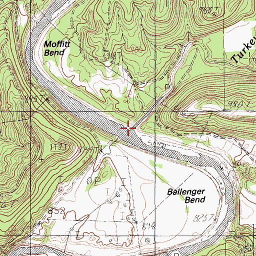 Topographic Map of Turkey Creek, TX