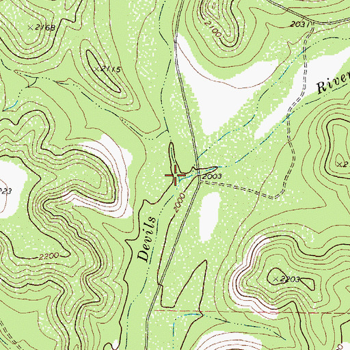Topographic Map of Turney Draw, TX