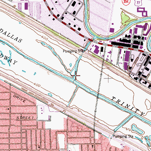 Topographic Map of Turtle Creek, TX