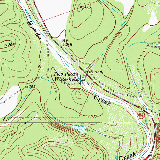 Topographic Map of Twin Hollow, TX