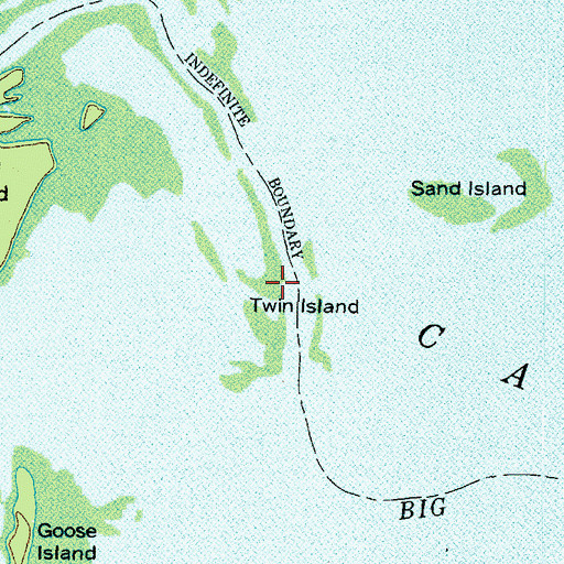 Topographic Map of Twin Island, TX