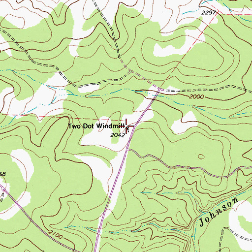 Topographic Map of Two Dot Windmill, TX