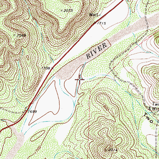 Topographic Map of Two Section Draw, TX