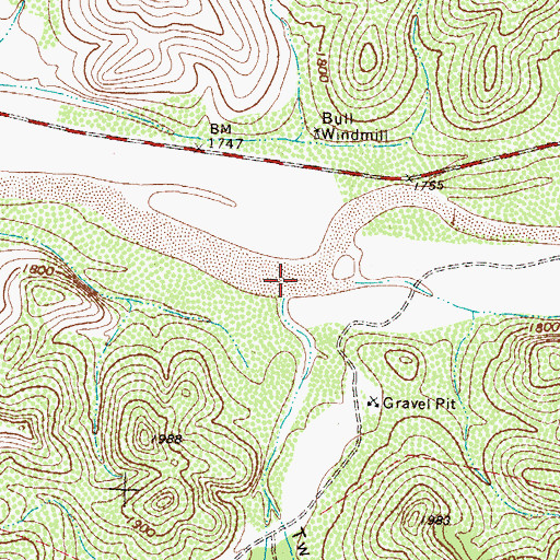Topographic Map of Twomile Draw, TX