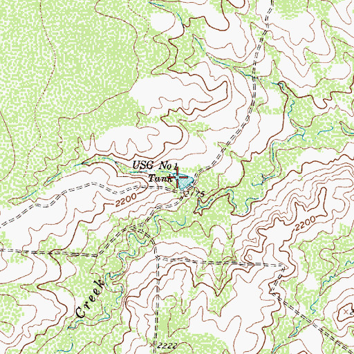 Topographic Map of Usg Number One Tank, TX