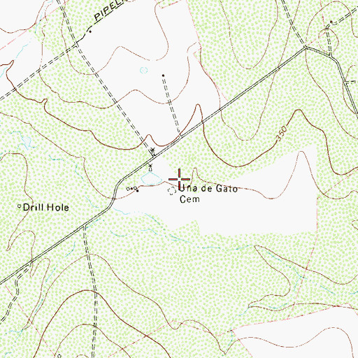 Topographic Map of Ua de Gato Cemetery, TX