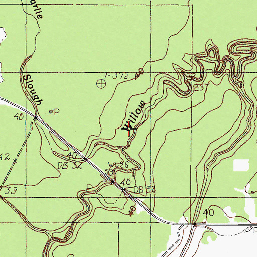 Topographic Map of Uncle Charlie Slough, TX