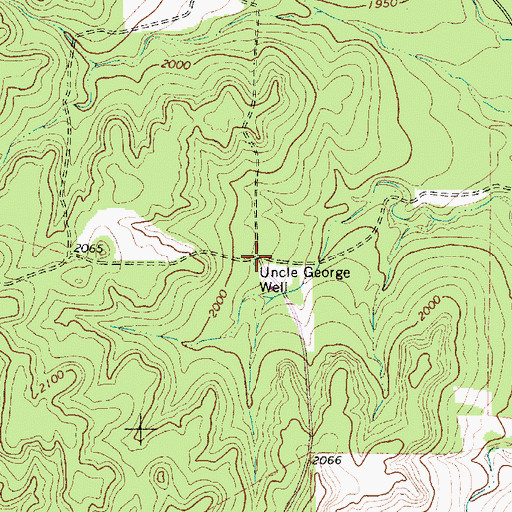 Topographic Map of Uncle George Well, TX