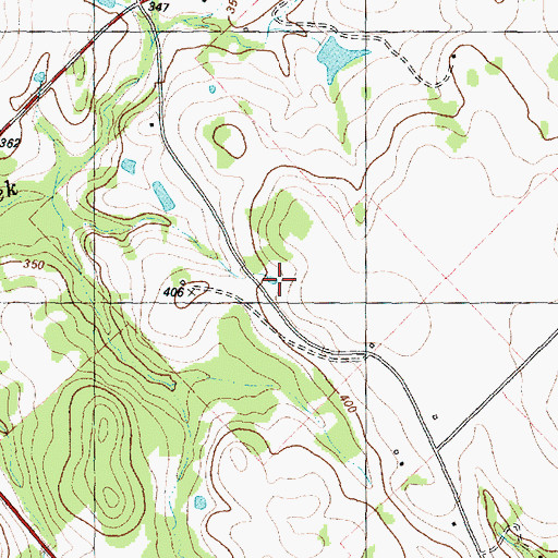 Topographic Map of Union Church, TX