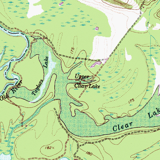 Topographic Map of Upper Clear Lake, TX