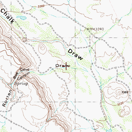 Topographic Map of Upper Rotten Draw, TX