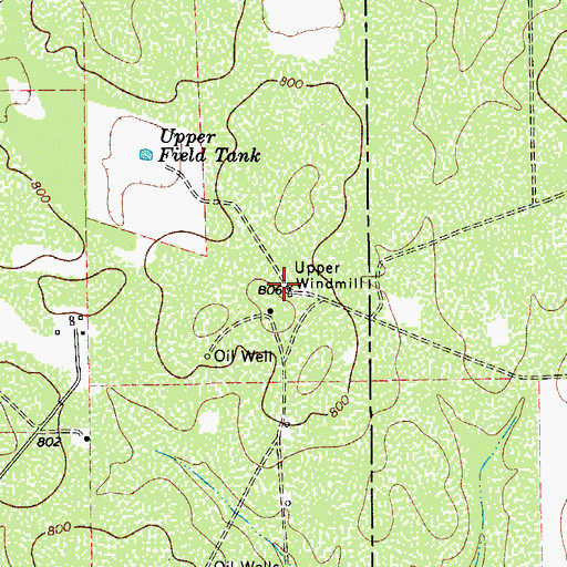 Topographic Map of Upper Windmill, TX