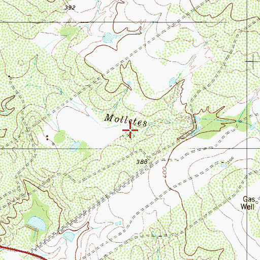 Topographic Map of Urebeno Cemetery, TX