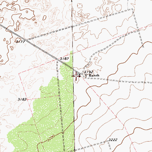 Topographic Map of V Ranch, TX