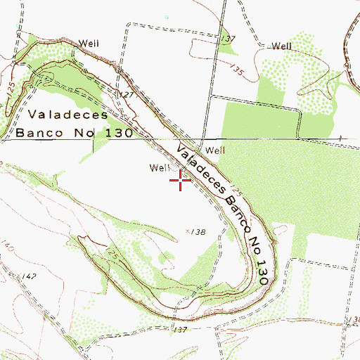 Topographic Map of Valadeces Banco Number 130, TX