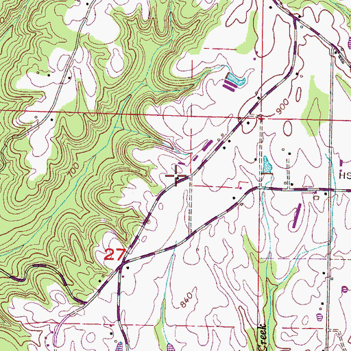 Topographic Map of Honig School (historical), AL